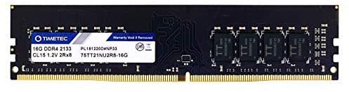 Timetec 16GB DDR4 2133MHz PC4-17000 Non-ECC Unbuffered 1.2V CL15 2Rx8 Dual Rank 288 Pin UDIMM Desktop PC Arbeitsspeicher RAM Modul Upgrade (16GB)