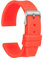 ULLCHRO Unisex Kautschuk Armband mit Edelstahl Silberne Schnalle 28mm Orange