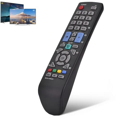 Zerone Fernbedienung für TV, BN59-00942A, universeller Ersatz, kompakte Tastatur-Fernbedienung mit großer Übertragungsreichweite und einfacher Bedienung