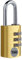 Yale YE3CB/20/121/1/GO - Standardschutz - Aluminium-Kombinationsvorhängeschloss Gold 20 mm - Stahlbügel - 3-Zahlenschloss