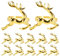 Tmand Serviettenringe mit Weihnachts-Elch-Hirsch-Motiv, Goldlegierung, Serviettenschnalle, Serviettenring, Tischdekoration für Hotel, Restaurant, Hochzeit, Party, 12 Stück