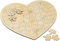 schenken-24 Gästebuch zur Hochzeit - Auswahl `Holzherzen zum Beschriften`, Gästebuch Hochzeit:Puzzle