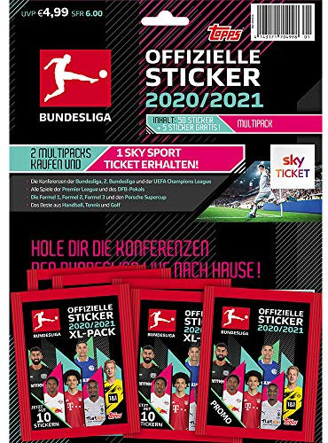 Topps Bundesliga Sammelsticker 2020/21 - 1 Multipack