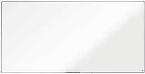 Nobo magnetisches Emaille Whiteboard, 120 x 240 cm, Aluminiumrahmen, Traditionelle Eckmontage, Inkl. Stiftablage, Weiß, Essence-Serie, 1915448