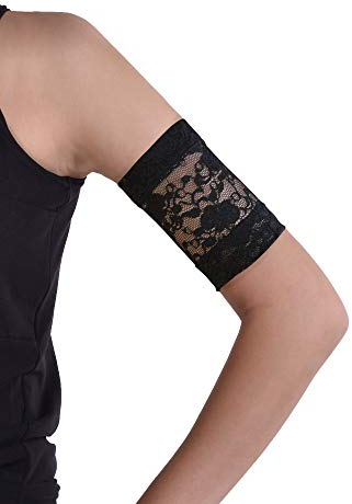 Dia-Band, brassard de maintien en dentelle pour capteur de glycémie Freestyle Libre, Medtronic, Dexcom Simplera ou encore Omnipod – Bandeau pour diabétique confortable et réutilisable. (L (29-32 cm))