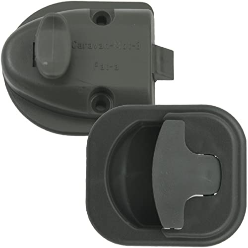 Serratura per porta, per bagno, roulotte, camper, caravan, Hymer grigio