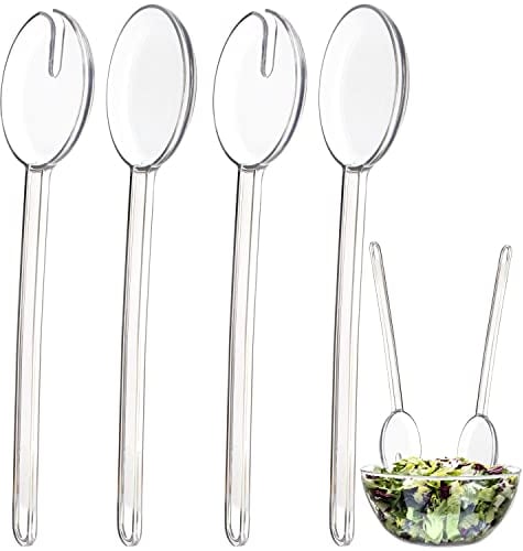 Youngever 4er Pack 30CM Salatbesteck aus Kunststoff