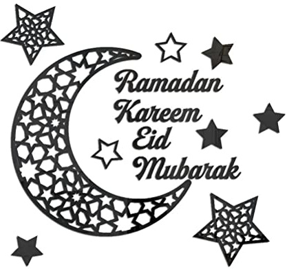 ARTOCT Ramadan Decorations,Ramadan Mezzaluna Acrilico Adesivo da Parete Autoadesivo 3D per Casa Soggiorno Camera Da Letto Decorazioni