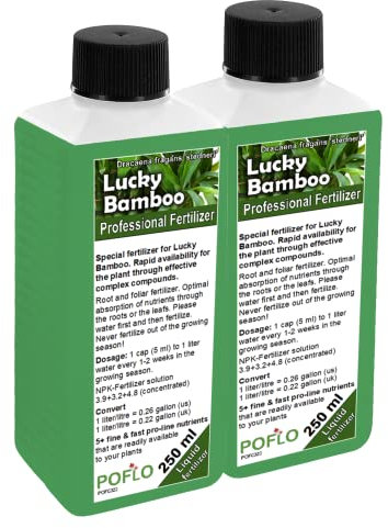 Engrais en bambou porte-bonheur Lucky Bamboo, high-tech NPK - Ligne professionnelle pour fertiliser le bambou Dracaena sanderiana