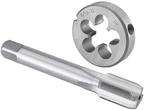 Burkit Jeu de tarauds et filières de 9/16-32 UN pour droitier, filetage de machine UNU 9/16 x 32