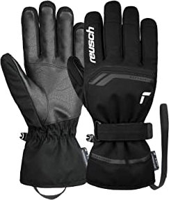Reusch Primus R-TEX XT sehr warme, wasserdichte, Winddichte und atmungsaktive Unisex Winterhandschuhe Fingerhandschuhe Schneehandschuhe Skihandschuhe Herren Damen, schwarz-weiß, 10,5