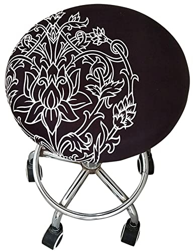 Lukery Rund Stretch Stuhlbezug Stuhlhusse Bezüge Protector Hussen Waschbarer Runder Drehbarer Hocker Schonbezug Sitzbezug für 30-45cm Barhocker Stuhl Hotelstuhl Bürostuhl (Totem,4pcs)