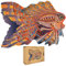 Lubiwood Verspielters Tierform-Holzpuzzle (29x21 cm) - Fördert Beobachtungsfähigkeiten und Zufriedenheit - kommt mit Holzgeschenkbox - Perfekt für Erwachsene (Funky Fisch, Medium (A4))