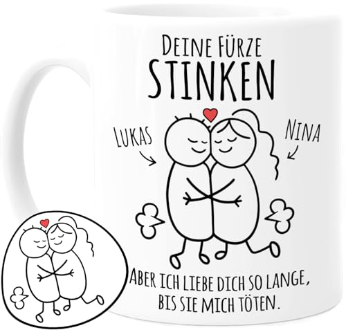 Cupdarling® Tasse Personnalisable - Tes Pets Sentent Mauvais - Couple Femme Homme - Saint Valentin - Anniversaire - Cadeau Humour - Amoureux