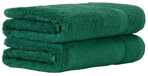 Luckytowel Saunahandtuch Set 80x200cm – Oeko-TEX Saunatuch aus 100% Baumwolle mit 600 g/m² – Saunatücher groß mit Aufhängeschlaufe – flauschig & saugstark – Sauna Handtuch Set – 2er Pack Grün