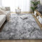 JURLEA Teppich moderner Flauschiger Hochflorteppich für Wohnzimmer weicher Rutschfester Teppich für Schlafzimmer Spielzimmer Moderne Heimdekoration (Grau weiß, 160 x 230 cm)