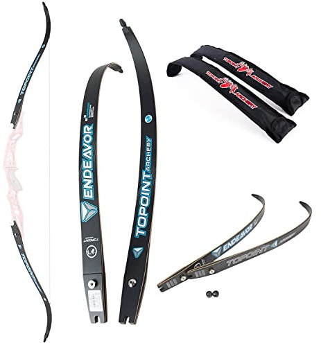surwolf 66/68/70 Bogenschießen Takedown Recurve Bogen Wurfarme Wettbewerb Recurve Bogen 18-50 lb Erwachsene Ziel Recurve Bogen Wurfarme ILF(R10,66-34lbs)