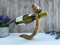 MAISONICA Wooden Wine Bottle Holder Balancer - Hand Carved Cat Design - Quirky Cat Lover Gift