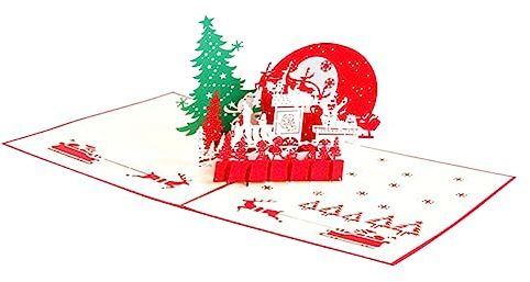 NOLITOY Grußkarten Christbaum Weihnachtskarten 3d Partybedarf Weihnachtsbaum Weihnachtsfeierzubehör