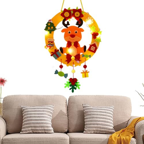Adornos de corona de árbol de Navidad | Decoración navideña | Colgante en forma de corona, decoración navideña para el hogar, regalos para mamá, papá Cenmoo
