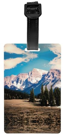 Gepäckanhänger mit Rocky Mountains-Aufdruck, für Koffer, Rucksack, Reisetasche, Gepäckanhänger, Adresskarte, Namensschild, Identifikationsetiketten