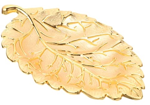 VALICLUD Ensaladera Con Tapa Hoja Snack Plato Joyería Aleación De Zinc Bandeja De Postres