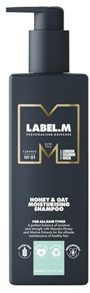LABEL.M Honey & Oat Moisturising Shampoo 300ml – With Recyclable Pump
