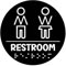 Unisex Toilettenschild mit Braille, 18cm Rund All Gender Toilettenschild Unisex Badezimmer Schild Selbstklebend mit Blindenschrift ADA Erhöhtes Braille Toilettenschild für Unternehmen Hotel