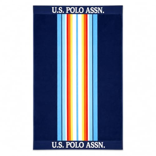 U.S. POLO ASSN. Übergroßes Strand- und Pool-Handtuch, 100 % Baumwoll-Velours, 101,6 x 178,8 cm, leicht, saugfähig, für Strand, Pool oder Spa (1, Oahu)