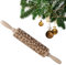 Gebiuhoo Mattarello in Rilievo con Motivo 30cm Goffrato Legno 3D Mattarello Natalizio per cottura con incisione Mattarello a forma di Natale per Pizza Biscotti Impasto