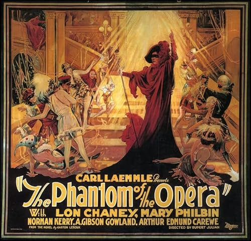 Poster Phantom der Opera 1925, A2, Wandkunst, Heimdekoration, Filmposter, Leinwand, Film, Kino, Retro, Vintage, Kult, klassisch, Nostargic, Saga, moderner Nachdruck, wir drucken jedes Poster für