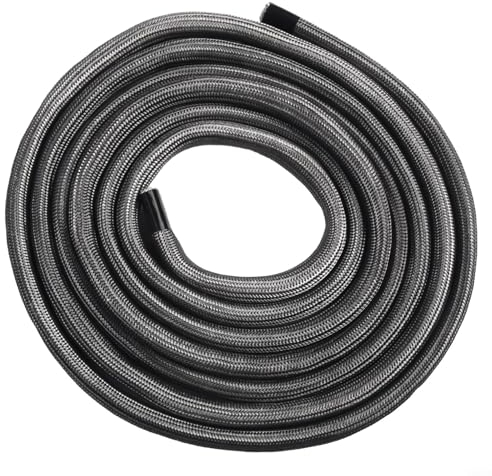 Cuerda de estufa, tira de sellado de puerta, leña, estufa, horno, pegamento de fuego, tira selladora negra resistente al calor para estufa de leña (3 metros)