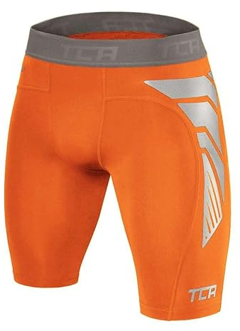 TCA Carbon Force Short Thermique Couche de Base de Compression pour Garçon et Garcon - Orange, M