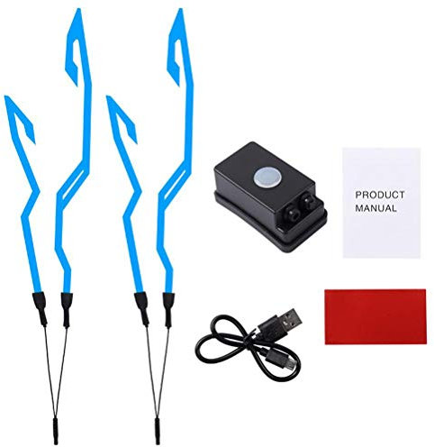 Ghzste Motorradhelm-Licht, El Kaltlicht, Motorradhelm, Reflektierende Aufkleber, LED-Nachtfahrlicht, Helm-Nacht-LED-Licht für den Außenbereich (Blau)