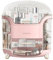 YGJT Make Up Organizer Organizer Schminke aus Kunststoff, Durchsichtigem Deckel - Wasser- & Staubdichte Kosmetik Aufbewahrung Rosa