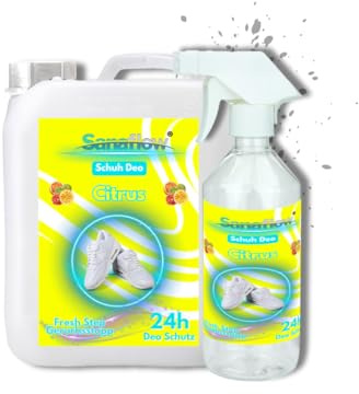 6L Schuh Deo Citrus – Frischekick für Ihre Schuhe! Geruchsstopp & Schweißgeruch-Entferner für langanhaltende Frische