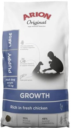Arion Original Growth Hundefutter für Welpen, große Rassen, 12 kg