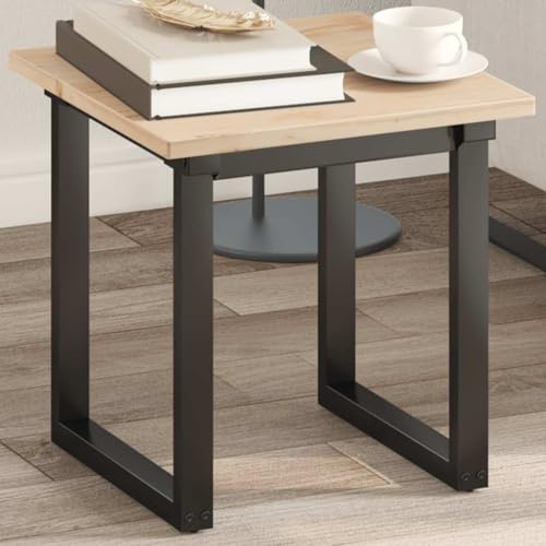 WKIEQACO Tischplatte 40 x 40 x 1,7 cm quadratisch Massivholz Kiefer Tischzubehör Tischplatten