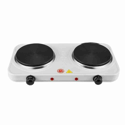 ALMALUX Cocina Eléctrica Portátil Placa Doble 1000W x 2 con Regulador de Temperatura