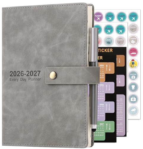 Akademischer Terminplaner 2026–2027, A5, 1 Seite pro Tag, Tagesplaner, von Juli 2026 bis Juni 2027, fester Einband, Organizer mit Stift, Lesezeichen, Monatskarten