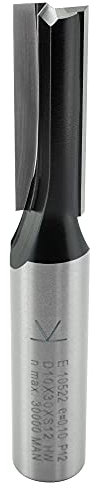 ENT 10522 Nutfräser HW, Schaft (S) 12 mm, Durchmesser (D) 10 mm, NL 30 mm, SL 40 mm, GL 76 mm