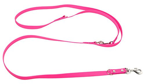 Mystique Biothane verstellbare Leine 13mm neon pink 300cm