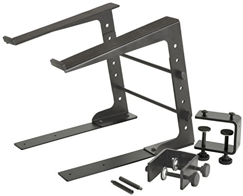CITRONIC LS-01C Compact Laptop/Macbook Stand with Desk Clamps, Black, With Mount