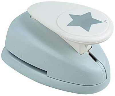 Rayher Motivstanzer Stern, ø 5,08 cm – 2 Zoll, geeignet für Papier/Karton bis zu 200g/m², 69154000, Braun