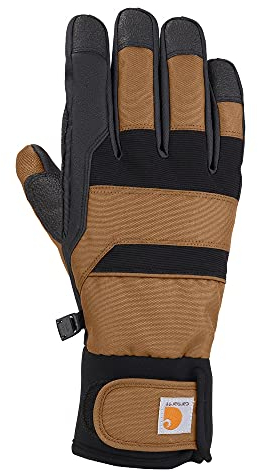 Carhartt Herren Flexer Handschuhe für kaltes Wetter, schwarz/braun, Large