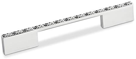 SOTECH Möbelgriff SARI BA 160/192 mm Chrom poliert | Schrankgriff Länge 206 mm schlanker Bügelgriff von SCHÜCO ALU COMPETENCE