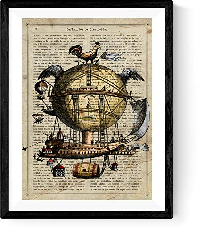 Nacnic Vintage Arche Noah Poster. Vintage Stil Wanddekoration Abbildung von Legenden. Verschiedene Originale Bilder ohne Rahmen. Größe A4