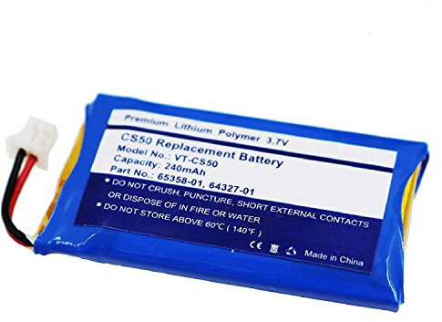 CS50 Replacement Battery, KAMHUA 65358-01 Battery Replacement Compatible For Plantronics C052, CS50, CS50-USB, CS60, CS55, CS351n, CS361n, CS510, CS520, W710, W720 Wireless Headsets