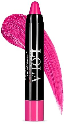 Lola Make Up by Perse Cream Lipstick Ultra Hydrating Lightweight and Soft Chubby Lip Balm Stick, Long-Lasting and Moisturising, Vegan and Cruelty-Free Makeup for Women, Pitaya 04