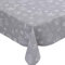 Karina Home Christmas Festive Linen Look PVC Wipe Clean Tablecloth (140cm x 140cm, Grey)